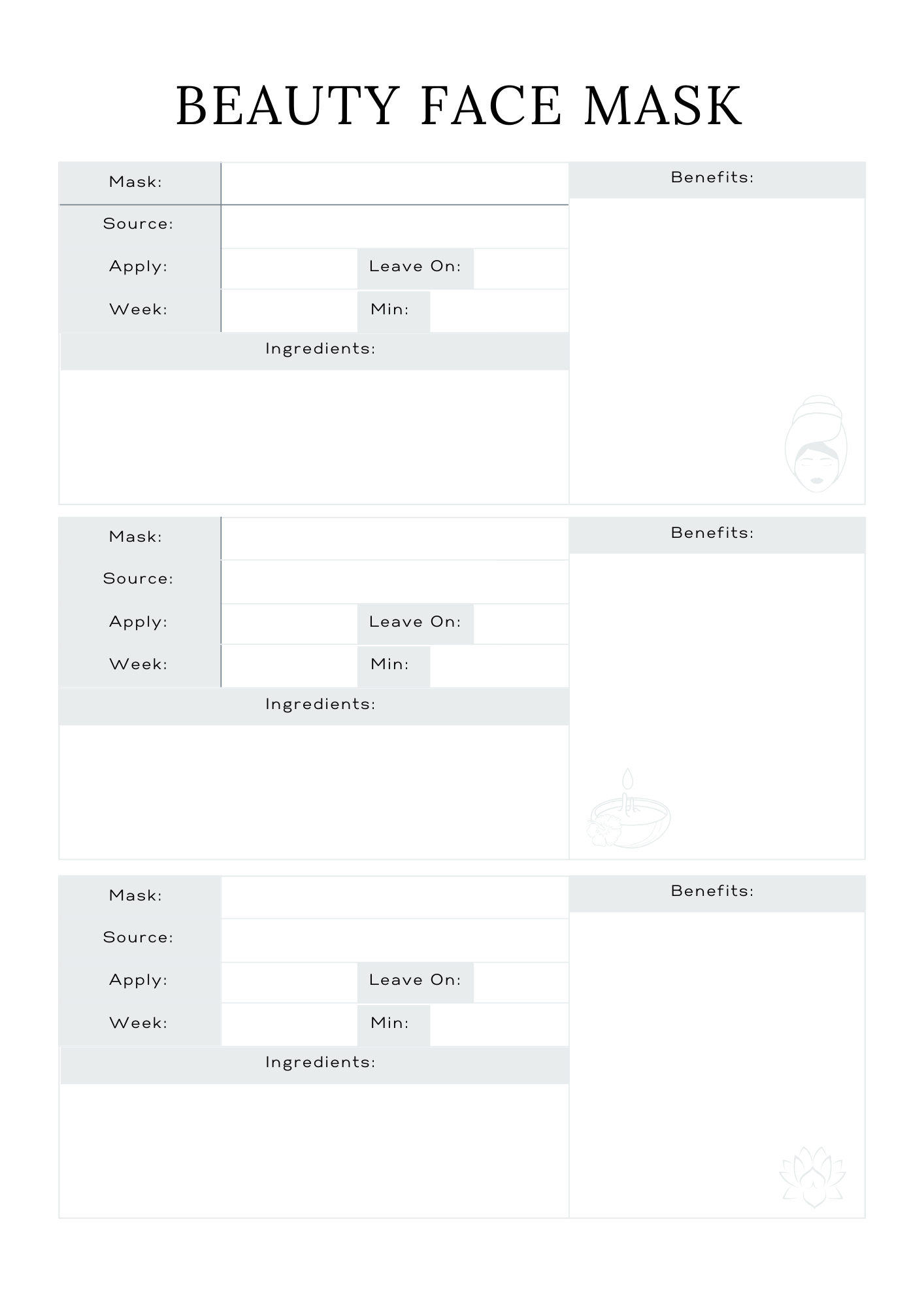 Self Care Planner