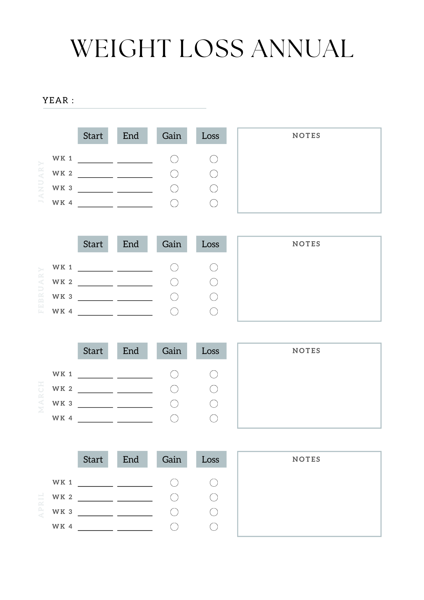 Weight Loss Journal