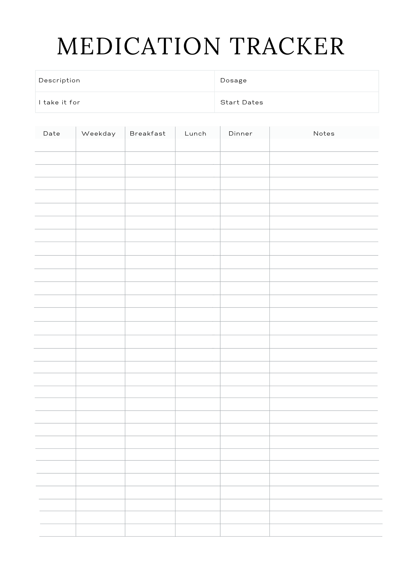 Self Care Planner