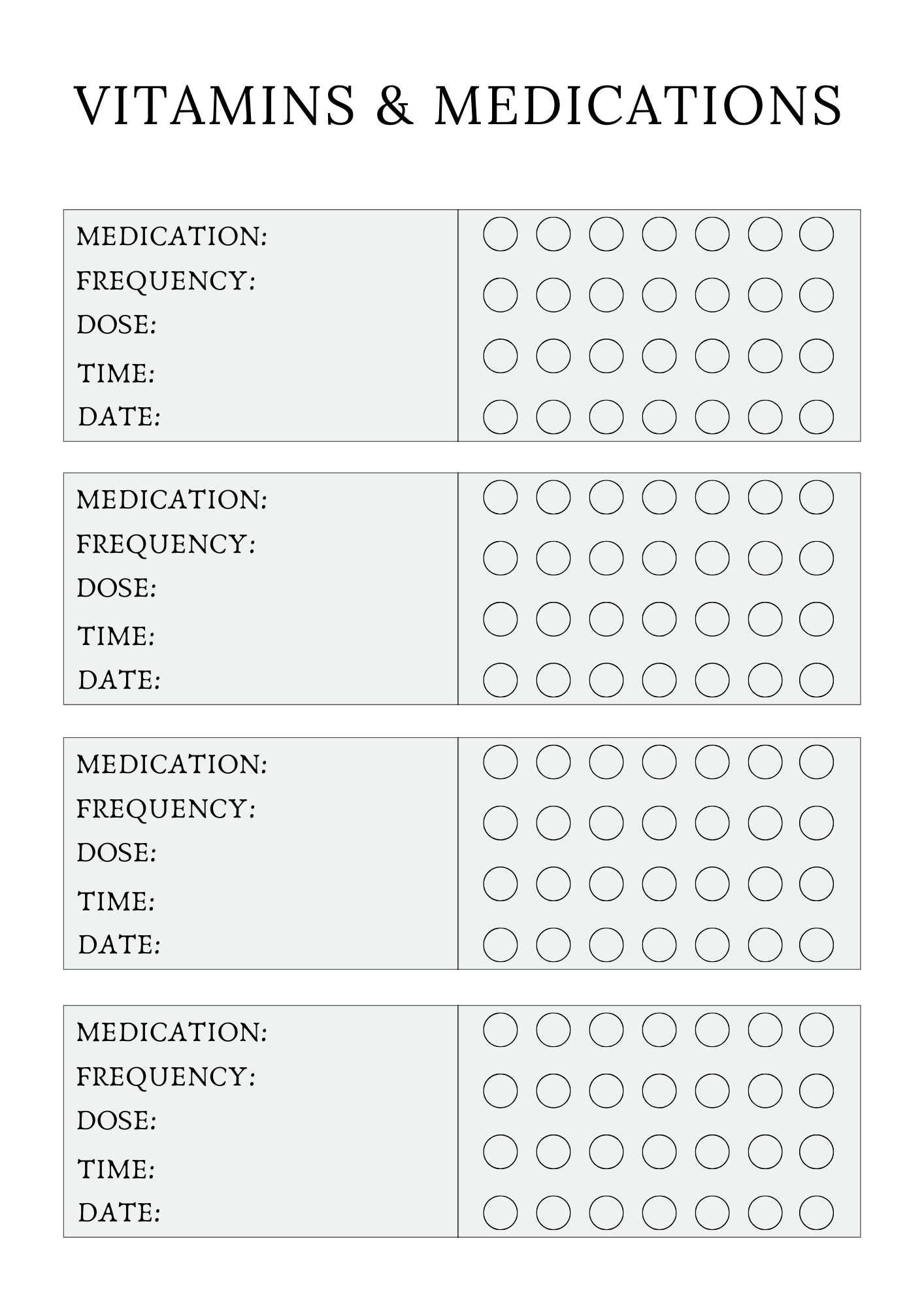 Self Care Planner